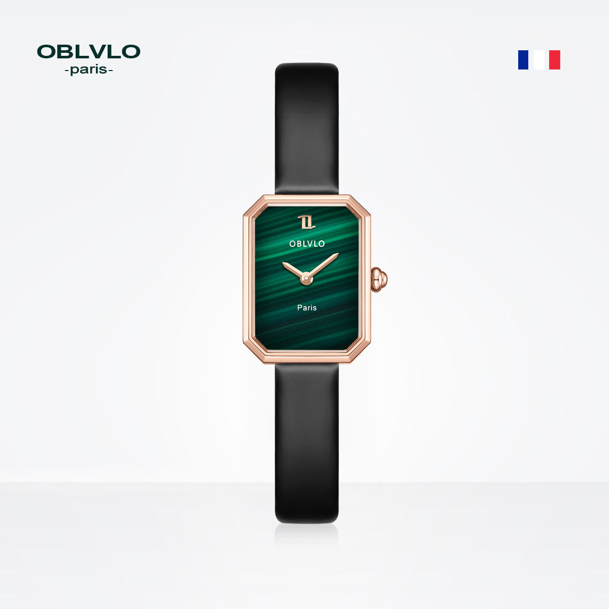 OBLVLO Top Brand Luxury Quartz Watch Leather Strap Gift Female Watch LW-PGBL
