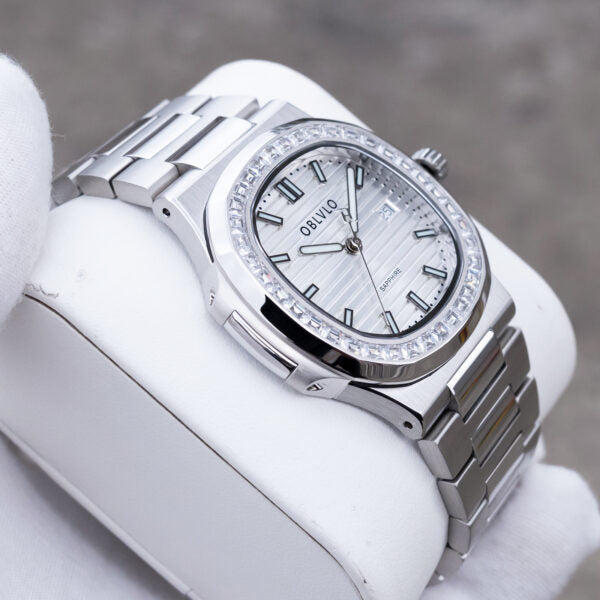 FM‑YWL‑D‑YWYS FM Series Watch, 42mm Case, Steel Strap, White Dial