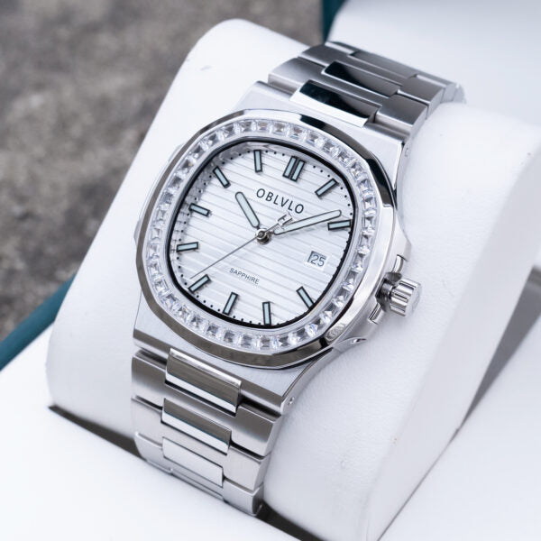 FM‑YWL‑D‑YWYS FM Series Watch, 42mm Case, Steel Strap, White Dial