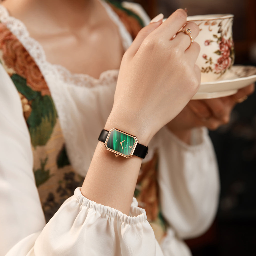 OBLVLO Top Brand Luxury Quartz Watch Leather Strap Gift Female Watch LW-PGBL