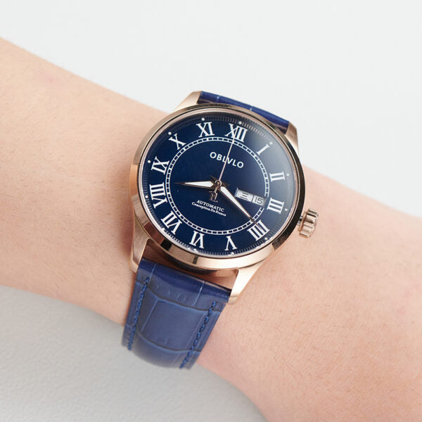 GC Series 41mm Dress Watch, Clean White Dial & Premium Blue Leather Strap, GC-SIM