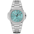 FM‑YWL‑D‑YTYS FM Series 42mm Timepiece, Cool‑toned Ice‑Blue Dial, Steel Bracelet