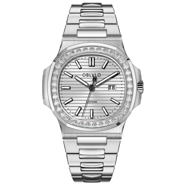 FM‑YWL‑D‑YWYS FM Series Watch, 42mm Case, Steel Strap, White Dial