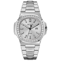 FM‑YWL‑D‑YWYS FM Series Watch, 42mm Case, Steel Strap, White Dial