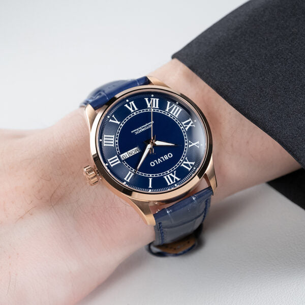 GC Series 41mm Dress Watch, Clean White Dial & Premium Blue Leather Strap, GC-SIM