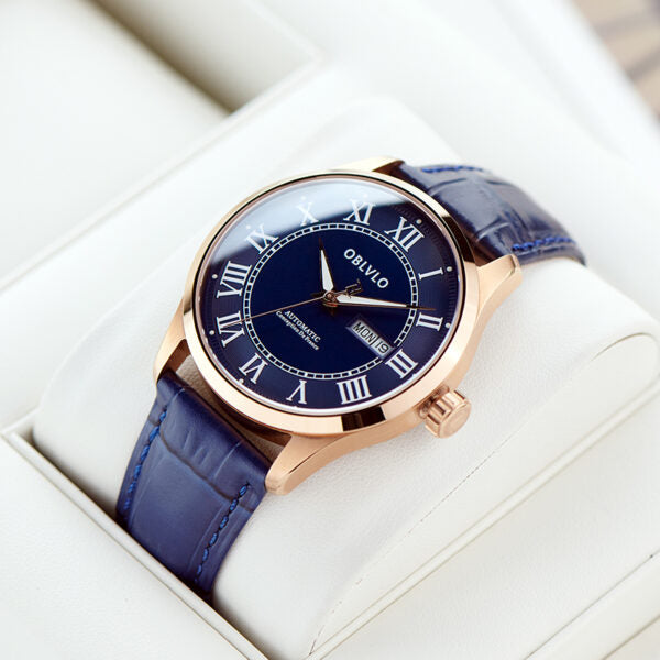 GC Series 41mm Dress Watch, Clean White Dial & Premium Blue Leather Strap, GC-SIM