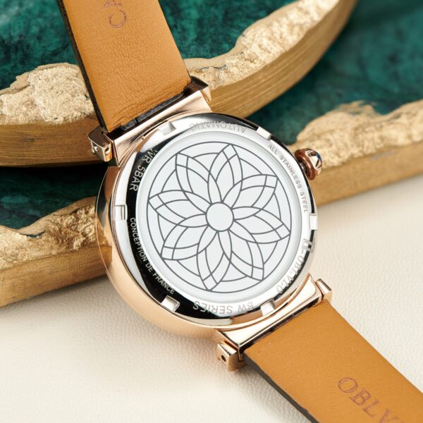 BW Elegant Women’s Dress Watch, Sparkling Inset Diamonds, Quartz Timepiece BW-PLBL