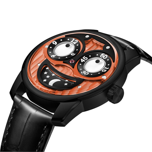 OBLVLO Stainless Steel Automatic Sport Designer Big Joker Luminous Dial Mechanical Watches Leather Waterpoof Clock JM-BOB