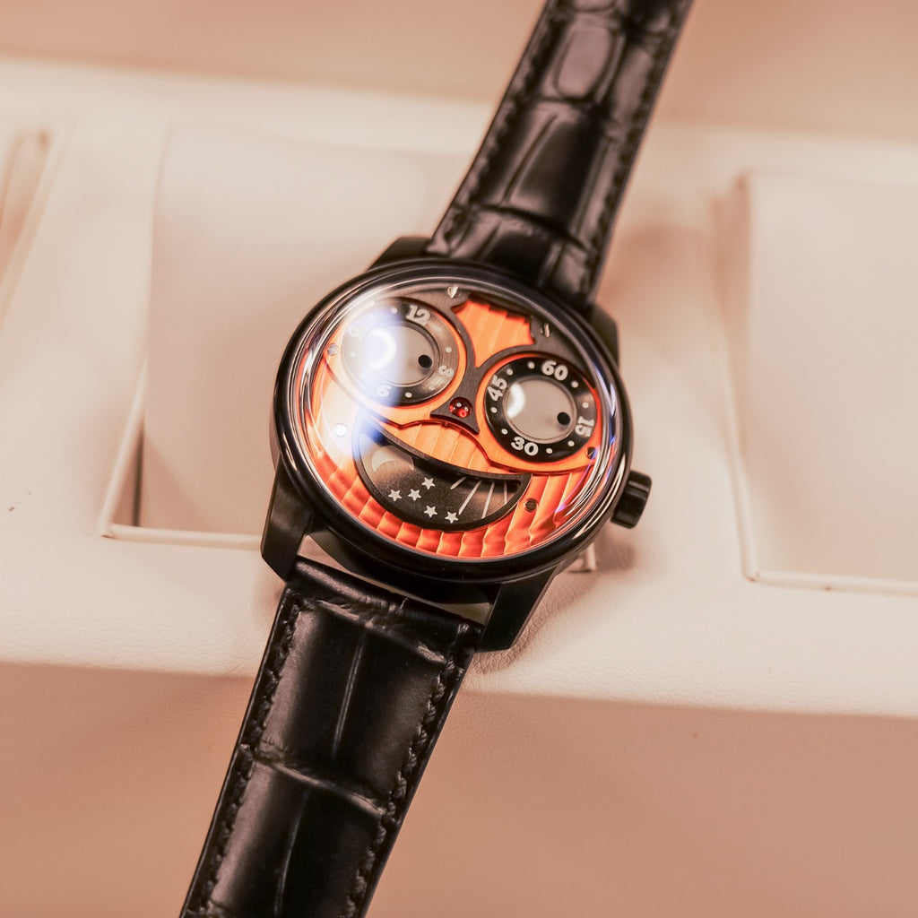 OBLVLO Stainless Steel Automatic Sport Designer Big Joker Luminous Dial Mechanical Watches Leather Waterpoof Clock JM-BOB