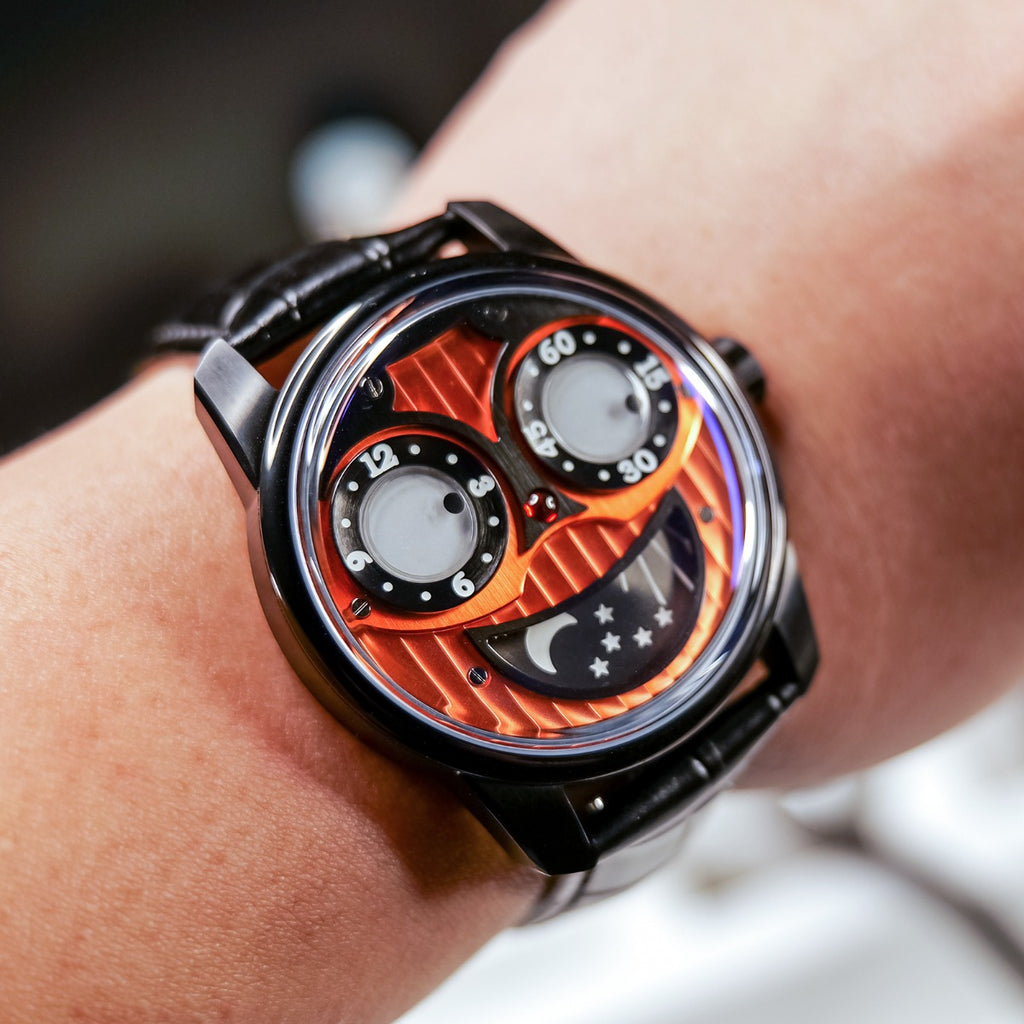 OBLVLO Stainless Steel Automatic Sport Designer Big Joker Luminous Dial Mechanical Watches Leather Waterpoof Clock JM-BOB