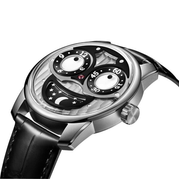 OBLVLO Big Joker Automatic Timepiece, Stainless Steel, Luminous Dial, Leather Strap, JM-YBB
